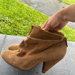 Zara Brown Suede Ankle Boots